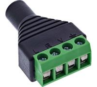 Inline Presa jack da 3,5 mm a 4 poli TRRS su terminal block adattatore, per microfono e audio stereo fai da te, riparazione progetti AV morsetti a vite, 92504K
