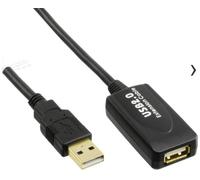 InLine prolunga attiva USB 2.0, con amplificatore di segnale "Repeater", maschio A a femmina A, 10m