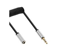 InLine Prolunga Audio Jack Slim spiralata 3,5mm M-F stereo 1m Cavo 99281