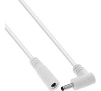 InLine Prolunga DC spina angolare 3,5 x 1,35 mm, bianco, 3 m | Spina ad angolo, presa dritta, AWG 18, guaina in PVC, per connessioni 12-24 V DC
