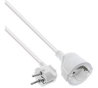 InLine® Prolunga di corrente a contatto di protezione, spina angolata/femmina, bianco, 1,5 m
