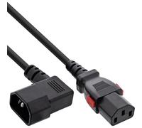 Inline Prolunga per apparecchiature a freddo con C13 bloccabile ad angolo C14, cavo di alimentazione robusto per UPS Server & AV, 2 m, nero, 16932A