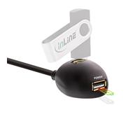 InLine Prolunga USB 3.2 Gen.1 da Spina A a 2x Presa A con Supporto 2 m 35652