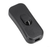 Inline Push Switch 2A for Desk Lamp Cord Control(black) | Inline cord control, fits desk lamps, floor lamps, table lamps, easy per access switching, no wall needed