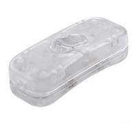 Inline Push Switch 2A for Desk Lamp Cord Control(transparent) | Inline cord control, fits desk lamps, floor lamps, table lamps, easy per access switching, no wall needed