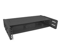 InLine - Rack a Parete da 19", 2HE, profondità 24-40 cm, con Copertura, Colore: Nero
