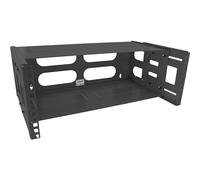 InLine - Rack a parete da 19" 4HE, profondità 24-40 cm, con copertura, colore: Nero