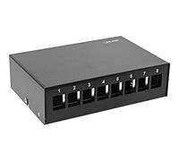 InLine® RAL9005 - Scatola da parete per 8 Keystone RJ45, in metallo, colore: Nero