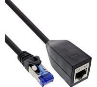 InLine Protezione interfaccia RJ45 Cat.6A S/FTP RJ45 M/F nero 0,2 m SFTP 69990F