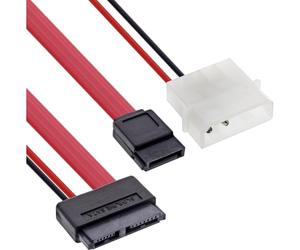 InLine SATA 0.4m/0.15m cavo SATA 0,4 m SATA 7-pin Rosso