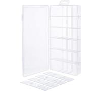 InLine® Scatola per piccoli oggetti, 18 scomparti, organizer trasparente per viti e accessori, con coperchio a clip e scomparto variabile, compatto e robusto, 43009O