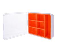 InLine® Scatola per piccoli oggetti, 7 scomparti, robusto organizer per viti e accessori, con coperchio a clip e scomparto interno rimovibile, compatto e arancione, 43009G