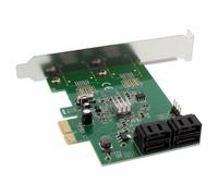 Inline 18419 Scheda Controller SATA 6 GB/S, 4X SATA, Nero