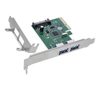 Inline Scheda di interfaccia 2 x USB-A 3.2 Gen. 2 10 Gb/s PCIe x4 SATA Power Low Profile Plug & Play Hot Plug per PC Desktop PC, 7666N