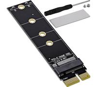 Inline Scheda di interfaccia PCIe x1 a M.2 NVMe SSD, adattatore per chiavi M/B+M, formati SSD 2230-2280, dissipatore di calore e accessori inclusi 76619H