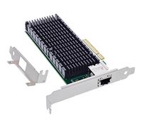 InLine® Scheda di rete da 10 Gigabit, 1 controller LAN RJ45 10 Gb/s, PCIe x8, 10 GBASE-T Ethernet, a partire da Win 7, Server 2008, Linux 2.6, con slot a basso profilo, 51132A