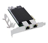 InLine® Scheda di rete Dual Gigabit, 2 x RJ45 1Gb/s, PCIe x4, PoE+ con piastra a basso profilo, 51125P