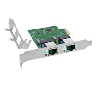 InLine Scheda di rete Dual Gigabit con 2 x RJ45, PCIe x1, con slot a basso profilo, VLAN, frame jumbo, risparmio energetico, 51128 K