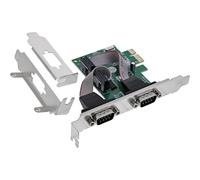 Inline Scheda PCIe RS-232 con 2 porte seriali, connettori D-Sub 9, include staffa a basso profilo per sistemi Windows e Linux, 76619F
