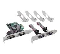 Inline Scheda seriale PCIe, interfaccia RS-232 a 4 porte, D-Sub 9, CH384L, staffe a basso profilo, interfaccia UART ad alta velocità, 76619E