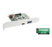 InLine Scheda USB 3.1 Host-Controller aggiuntiva, 2x porte esterne (1x Typ A + 1