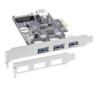 InLine Scheda USB 3.2 Gen.1 PCIe porte 3+1 incl. staffa low profile 76662C