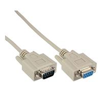 InLine Serial cable DB9 M/F 3m cavo seriale Grigio male 9pin Sub D female 9pin Sub D