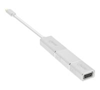 Set inline set 6 in 1-Video / Audio Adapter Kit-Displayport / HDMI / USB / VGA-Silver-4K Support (64109S)