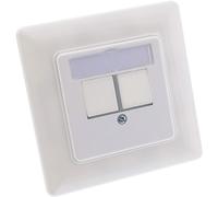 InLine® Set di cornici per 2 inserti RJ45, Keystone SNAP-In, bianco RAL9010