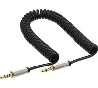 InLine 22501 Cavo Audio Spiralato, Nero
