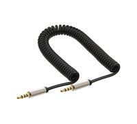 Inline slim - audiocabula - mini plug (s) a 4 plug (S) da 4 -pin - 1,0m - nero - avvolto (99271) NEW
