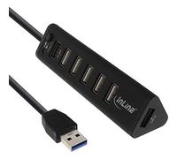 InLine Smart HUB, 7 Marce USB 3.0/2.0 con Porta schnellade