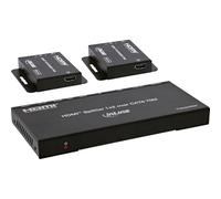 Inline Splitter HDMI Extender 1x2, Cat.6, 4K 30 Hz, con ricevitori | HDMI a 2 display, fino a 70 m Full HD o 40 m 4K, Cat.6, canale di ritorno IR, ricevitore incluso