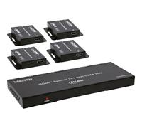 Inline Splitter HDMI Extender 1x4, Cat.6, 4K 30 Hz, con ricevitori