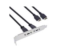 InLine Supporto per slot USB-C a USB 3.2 pannello frontale Key-A 33446K