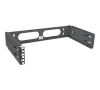 ITS Supporto rack 19 per montaggio a parete, 2U, profondita 24-40cm, nero