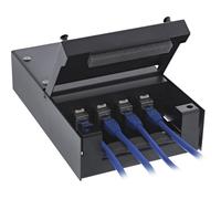 InLine Surface Mount Box per chiave di volta 4x RJ45 nero black 76202X