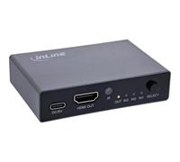 Inline Switch HDMI 2.1 a 3 scomparti, commutatore per 8K 60Hz e 4K 144Hz, switch 3 in 1 Out con controllo IR e supporto HDCP 2.3, 65020