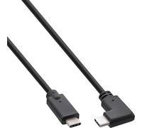 InLine USB 3,2 Gen,2 Kabel - USB Typ-C Stecker/Stecker Gewinkelt - Schwarz - 1 m (35701 W) Marca