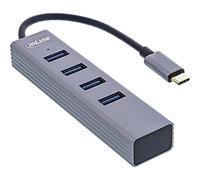 InLine® USB 3.2 tipo C Multi Hub (4 USB-A 5Gb/s), OTG, alloggiamento in metallo