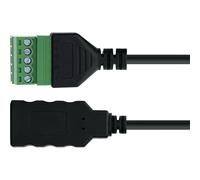 InLine USB-A da presa a morsettiera 5 pin con cavo 1 m 5-pole 92504H