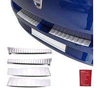 INLY 4 Pezzi protezione paraurti interno + esterno in acciaio inox cromato compatibile con Sandero (2021-2024)