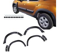 INLY 8 Pezzi Passaruota Protezione per paraurti Parafanghi e protezione veicolo Strisce di Protezione per laterale Protezione veicolo carrozzeria Kit NERO ABS compatibile con Dacia Duster (2018-2024)