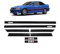 INLY Modanature per porte in 6 pezzi Modanature laterali Modanature per paraurti e clip Stile M3 compatibile con Serie 3 E36 Cabriolet/Coupé (1990-1999)