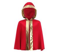 inlzdz Costume da Pugile Bambino Ragazzo Mantello con Cappuccio Capo Accappatoio da Pugilato a Manica Lunga Vestaglia da Boxe Costume Muay Thai MMA Kickboxing Rosso 7-8 anni
