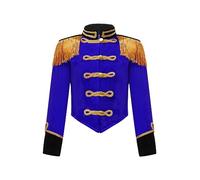 inlzdz Costume da Schiaccianoci per Bambina Giacca da Domatrice Circo Ringmaster Blazer da Smoking Jacket Parade del Batterista della Banda Militare Blu A 3-4 anni