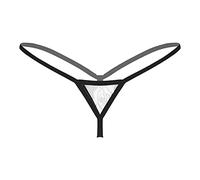 inlzdz Micro Mini Perizoma Tanga Donna Sexy Hot Lingerie G-String String Vita Bassa Elastica Mutandine Invisibile Bikini Slip Thong T-Back Erotico Mutande Underwear Bianco Taglia Unica