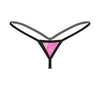 inlzdz Micro Mini Perizoma Tanga Donna Sexy Hot Lingerie G-String String Vita Bassa Elastica Mutandine Invisibile Bikini Slip Thong T-Back Erotico Mutande Underwear Hot Pink Taglia Unica
