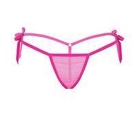 inlzdz Mini Perizoma Donna Sexy Vita Elastica G-String String Tanga Lingerie T-Back Thong Bikini Micro Trasparente Push Up Biancheria Intima Underwear Rosa Rosso Taglia Unica