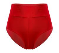 inlzdz Pantaloncini Sportivi Aderenti Donna Leggins Corti Vita Elastica Fitness Culotte Sexy Push Up Dolphin Shorts da Ginnastica Yoga Pole Dance Correre Palestra Fitness Rosso L